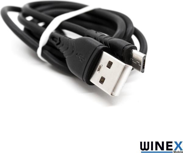 Winex Mobile Winex CA60 USBA to Micro Hızlı Data ve Şarj Kablosu 3A Siyah - Image 1