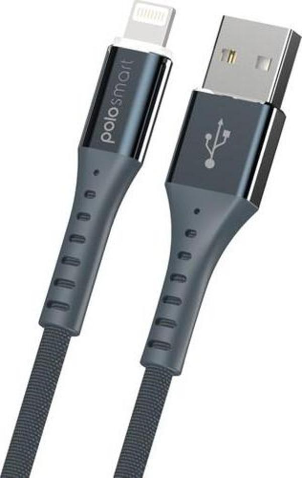 Polosmart PSM25 Apple Uyumlu Lightning Led Aydınlatmalı Şarj ve Data Kablosu 2.1A - Image 1