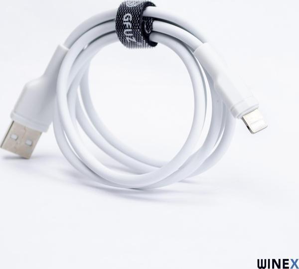 Winex Mobile Winex CA58 2.4A UsbA to Lightning Data ve Hızlı Şarj Kablosu Beyaz - Image 1