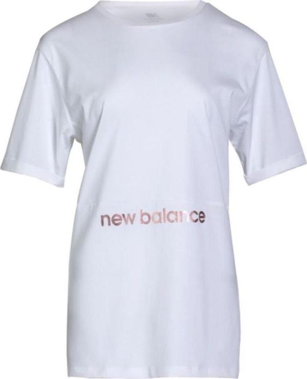 New Balance WTT1955-WT Glitter Print Tee Unisex Tişört - Image 1
