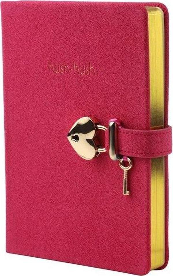 Victorias Journals Hush Hush Kilitli Defter Fuşya - Image 1