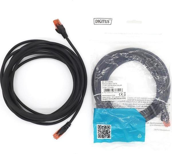 DIGITUS DK-1617-050/BL 5 MT SİYAH CAT6 PATCH CORD - Image 1