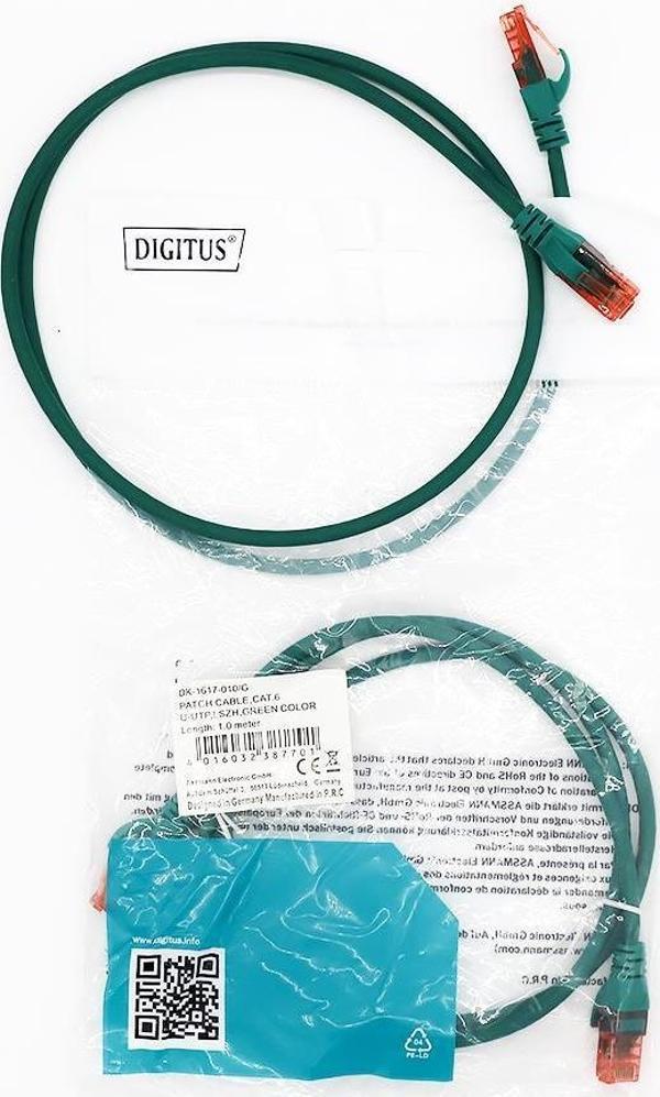 PATCH CORD UTP CAT6 1 MT GREEN - Image 1
