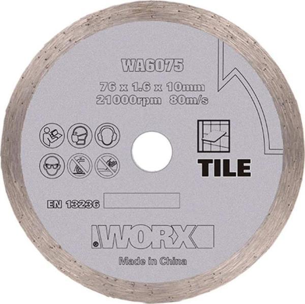 WORX WA6075 WX801 İçin 76x10mm Fayans, Seramik, Mermer Elmas Kesme Diski - Image 1