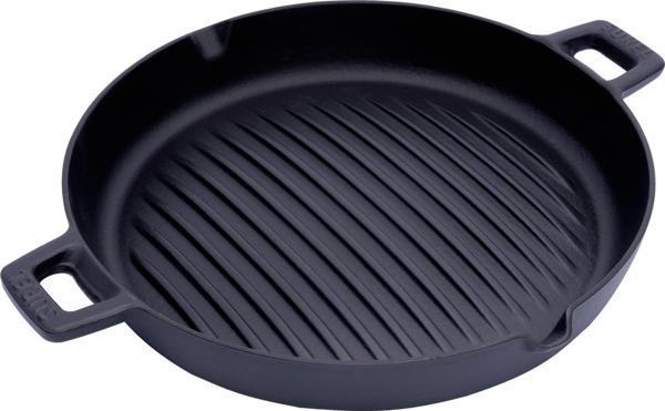 SÜREL YUVARLAK BOMBE DÖKÜM IZGARA TAVA MAT SİYAH 30CM - Image 1