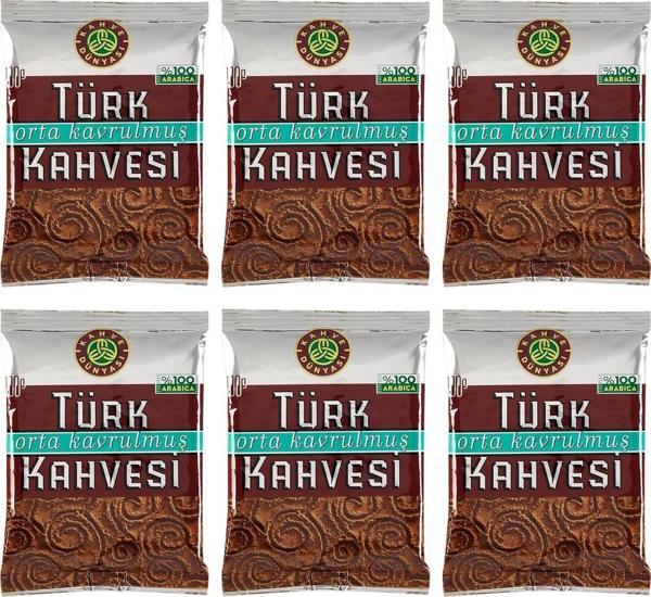 Kahve Dünyası Orta Kavrulmuş Türk Kahvesi 100 gr - 6 lı - Image 1
