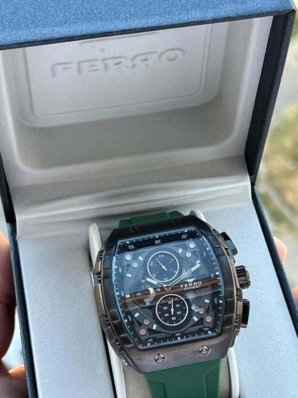 Ferro Silikon Kordon İç Fonksiyonları Aktif  30 Mt Suya Dayanıklı Erkek Kol Saat EFM.31346-F1 - Image 1