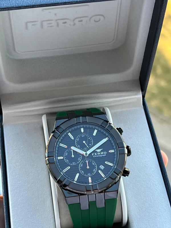 Ferro Silikon Kordon İç Fonksiyonları Aktif 30 Mt Suya Dayanıklı Erkek Kol Saati EFM31378-Q2 - Image 1