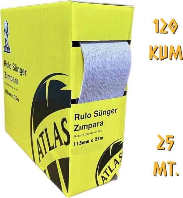 Atlas Rulo Soft Sünger Zımpara 115 mm. - 25 mt. - 120 Kum - Image 1
