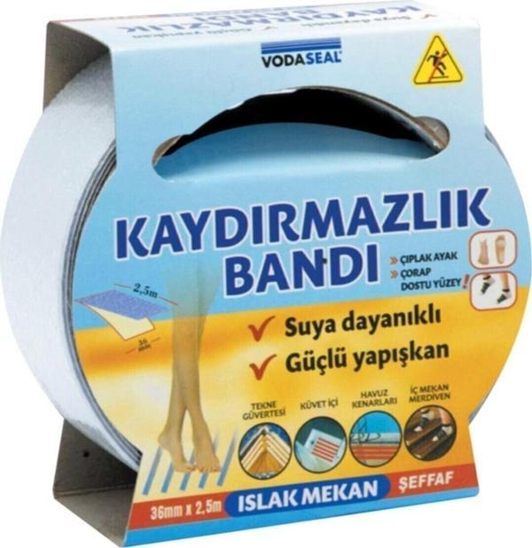 VODASEAL KAYDIRMAZLIK BANDI ŞEFFAF 36 MM X 2,5 MT - Image 1