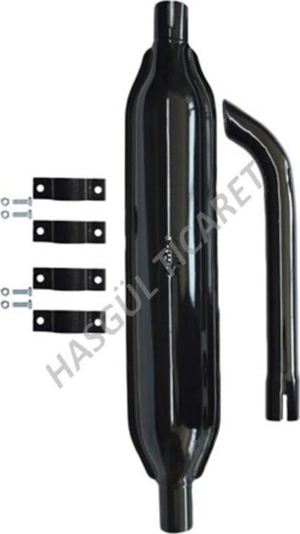 Hsgl 55 46  Traktör Üst Egzoz Susturucu Kelepçeli Komple Takım - Image 1