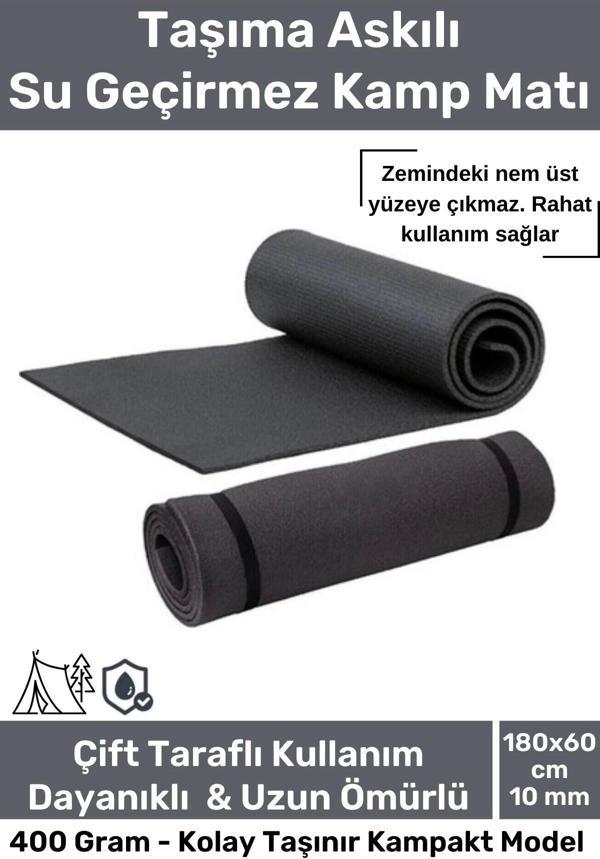 Taşıma Askılı Su Geçirmez Konforlu Kalın Rahat Çift Taraflı Çadır Uyku Yer Minderi 10mm Kamp Matı - Image 1