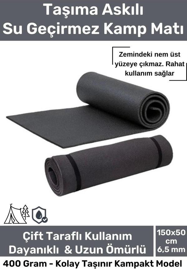 Taşıma Askılı Su Geçirmez Konforlu Kalın Rahat Çift Taraflı Kamp Zemin Çadır Uyku Matı Yer Minderi - Image 1