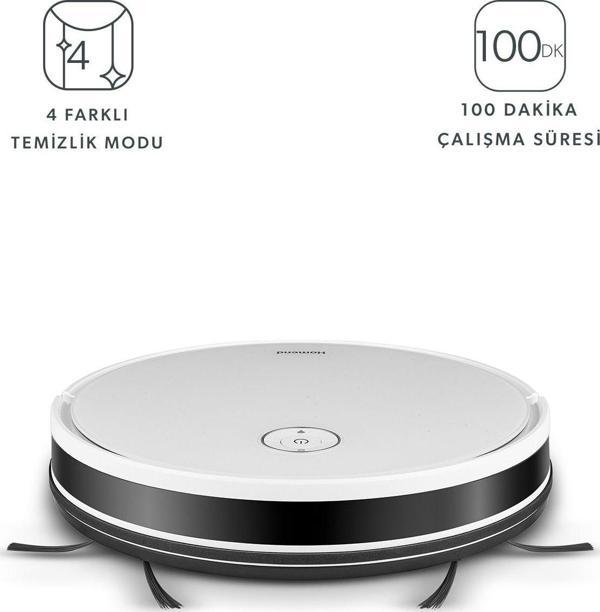 Homend Alex 1288h Moplu ve Akıllı Robot Süpürge Gyroscope Beyaz - Image 1