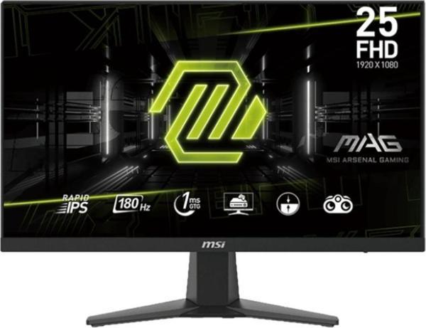 MSI 24.5 MAG 256F FLAT IPS 1920x1080 (FHD) 16:9 180HZ 1MS FREESYNC PREMIUM GAMING MONITOR - Image 1