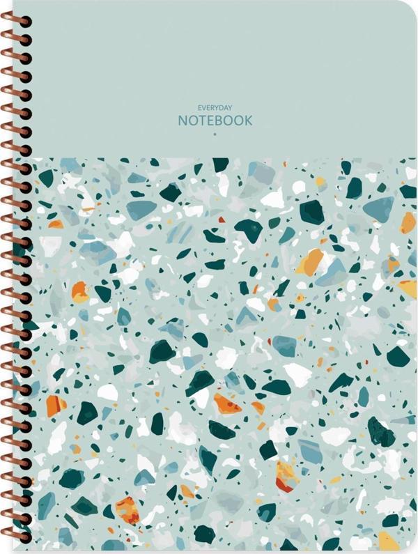 Keskin Color 16.5x22.5 Çizgili Defter Terazzo - Yeşil - Image 1