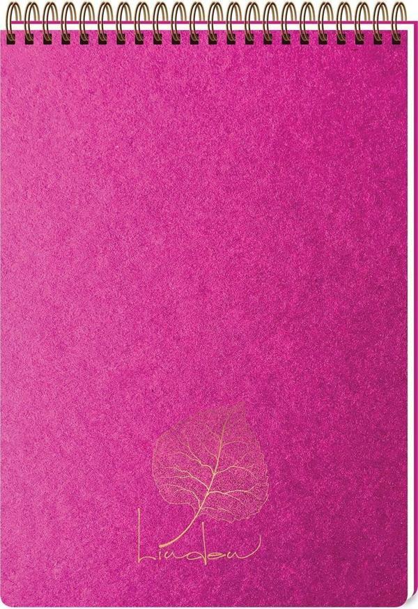 Keskin Color A5 Kareli Linden Bloknot - Fuşya - Image 1