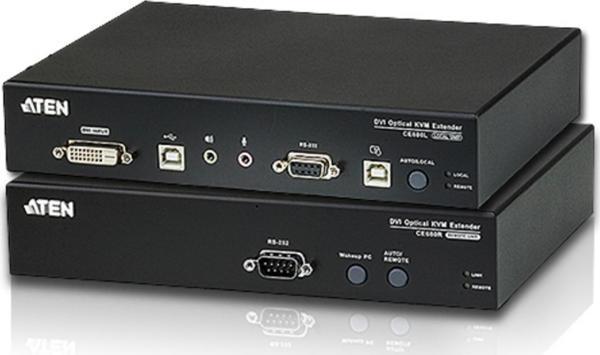 DVI Fiber Optik KVM (Keyboard/Video Monitor/Mouse) Mesafe Uzatma Cihazı, Ses (hoparlör ve mikrofon)  - Image 1
