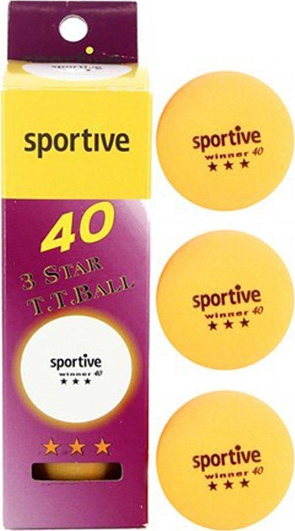 Sportive Winner Masa Tenisi Pinpon Topu 3'lü - Image 1