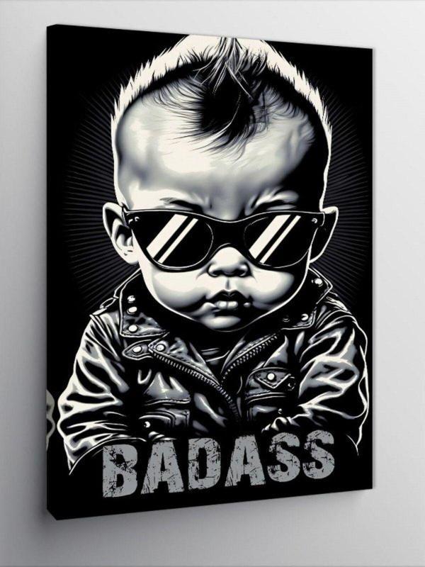 Ekart Kanvas Tablo Hip Hop Badass Bebek - Image 1