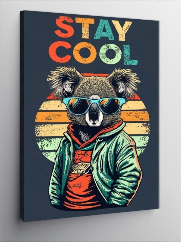 Ekart Kanvas Tablo Sevimli Koala Stay Cool - Image 1