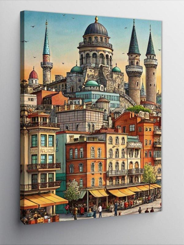 Ekart Kanvas Tablo Cami Ve Şehir - Image 1
