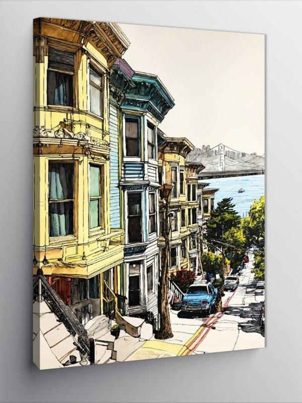 Ekart Kanvas Tablo Eski Sanfransisko Sokakları - Image 1
