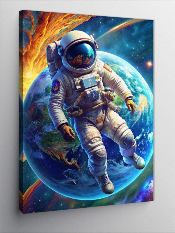 Ekart Kanvas Tablo Uzayda Astronot - Image 1
