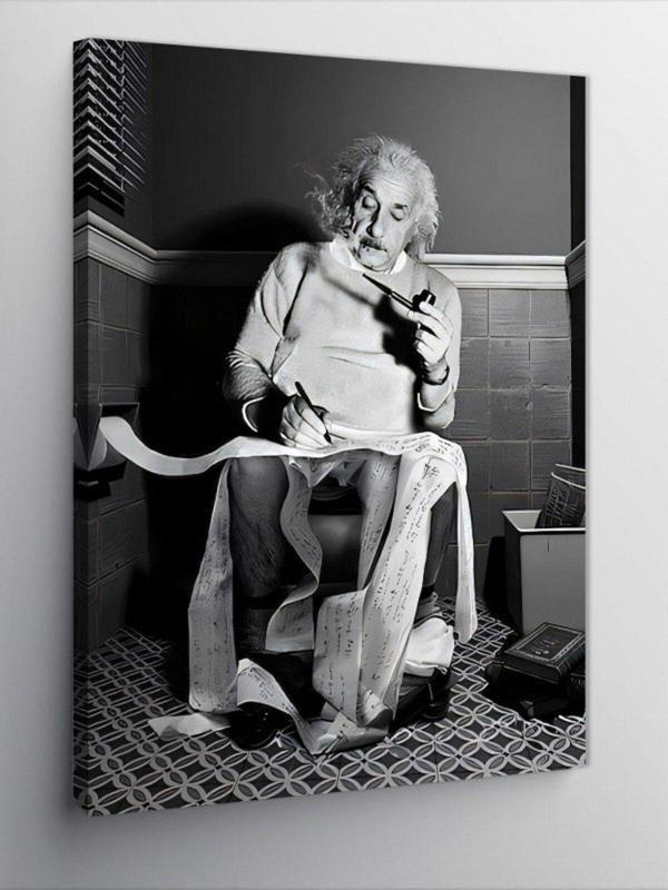 Ekart Kanvas Tablo Tuvalette Not Alan Einstein - Image 1