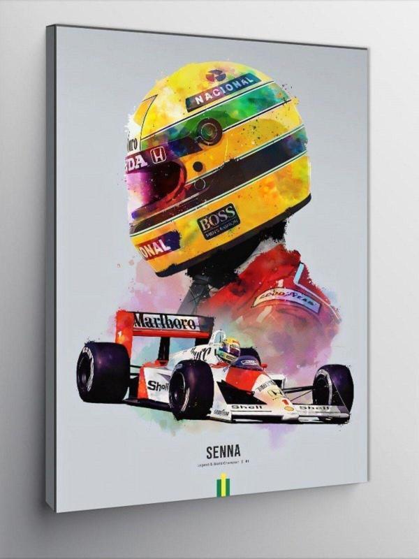 Ekart Kanvas Tablo Ayrton Senna Formula 1 - Image 1
