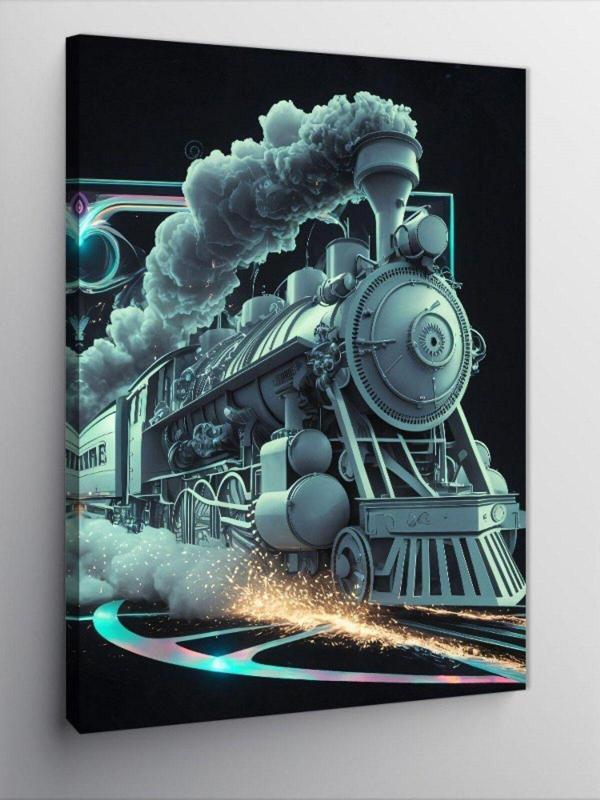 Ekart Kanvas Tablo Buharlı Tren - Image 1