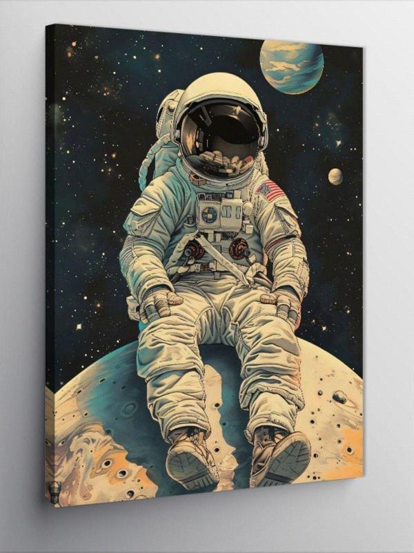 Ekart Kanvas Tablo Yalnız Astronot - Image 1