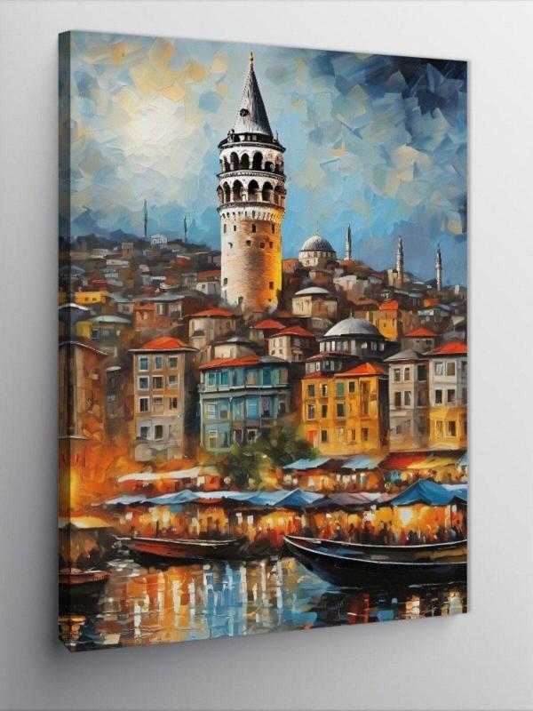 Ekart Kanvas Tablo İstanbul Galata Kulesi Manzara - Image 1