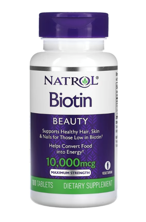 Swanson Natrol, Biotin, Maximum Strength, 10,000 Mcg, 100 Tablets - Image 1
