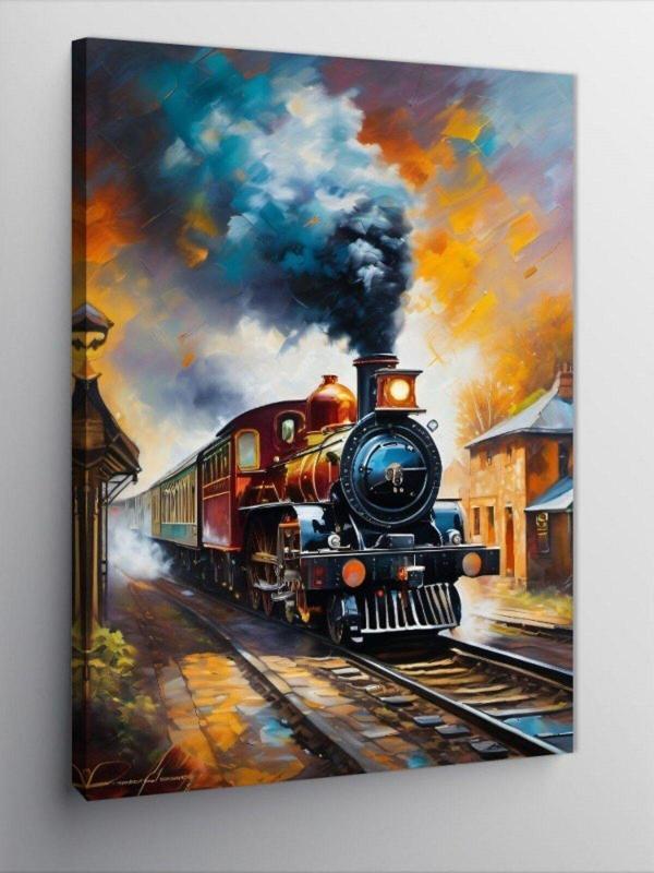 Ekart Kanvas Tablo Buharlı Tren - Image 1