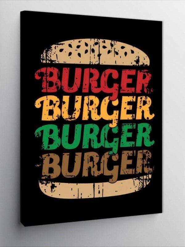 Ekart Kanvas Tablo Hamburger Temalı - Image 1