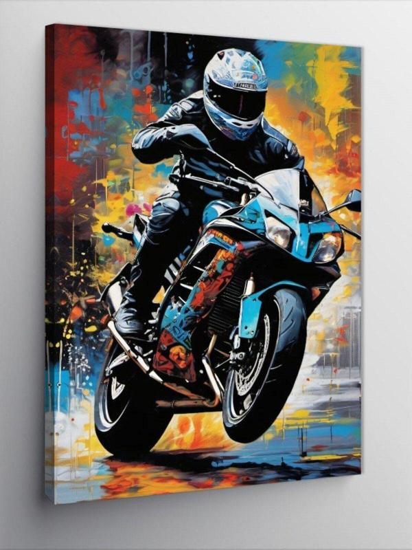 Ekart Kanvas Tablo Yarış Motoru - Image 1