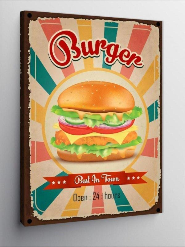 Ekart Kanvas Tablo Hamburger Temalı - Image 1