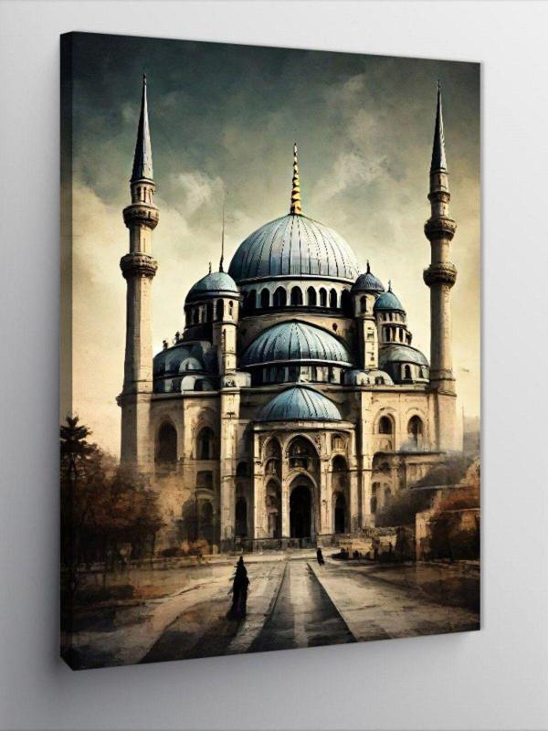 Ekart Kanvas Tablo Cami Gazete Fon - Image 1