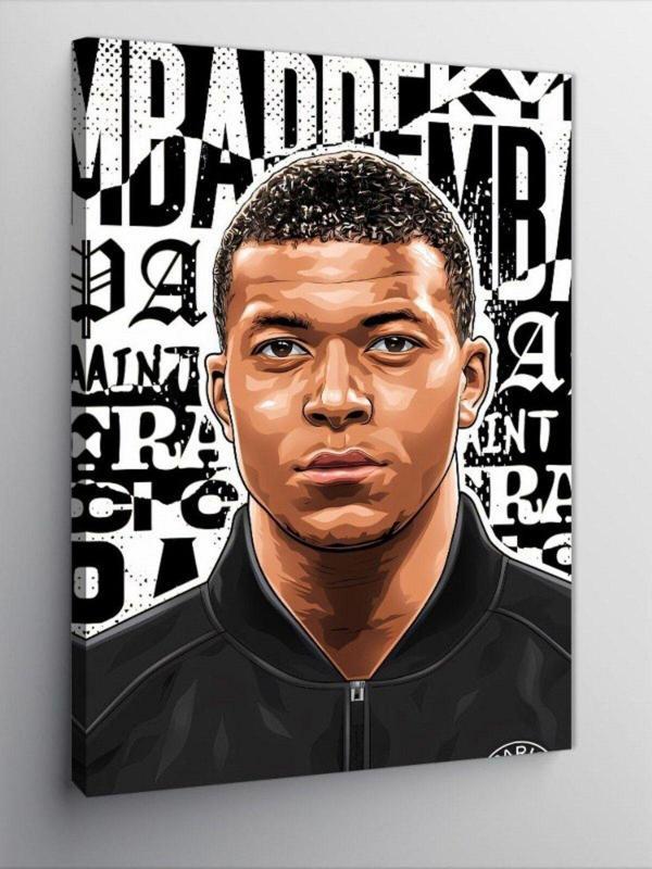 Ekart Kanvas Tablo Kylian Mbappé Futbolcu - Image 1