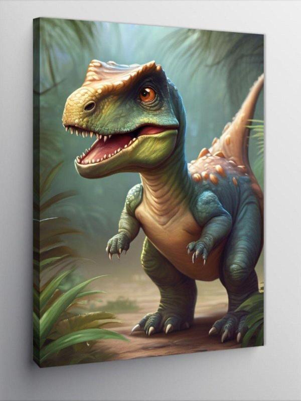 Ekart Kanvas Tablo Sevimli Dinozor - Image 1