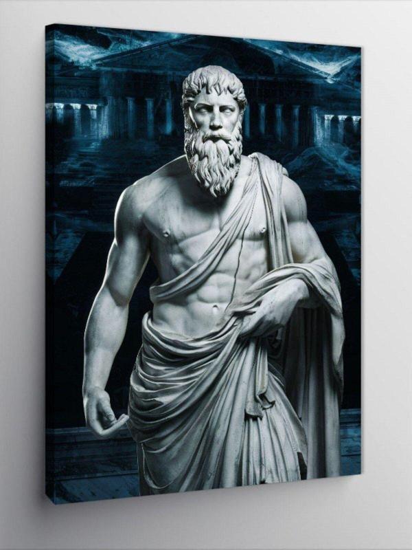 Ekart Kanvas Tablo Zeus Heykeli - Image 1