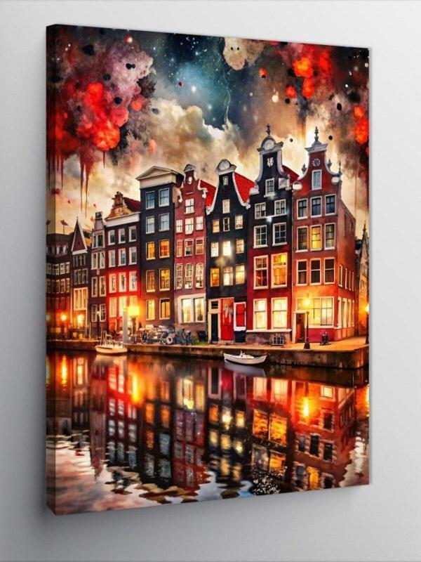 Ekart Kanvas Tablo Amsterdam Evleri - Image 1