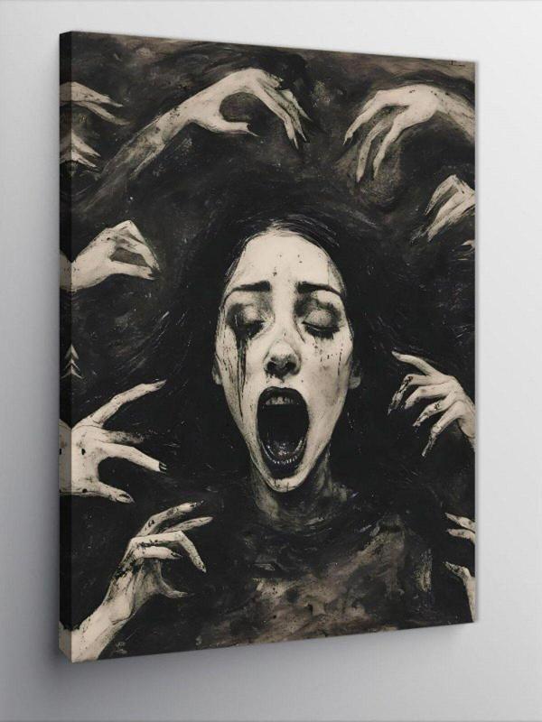 Ekart Kanvas Tablo Çığlık Atan Kadın - Image 1