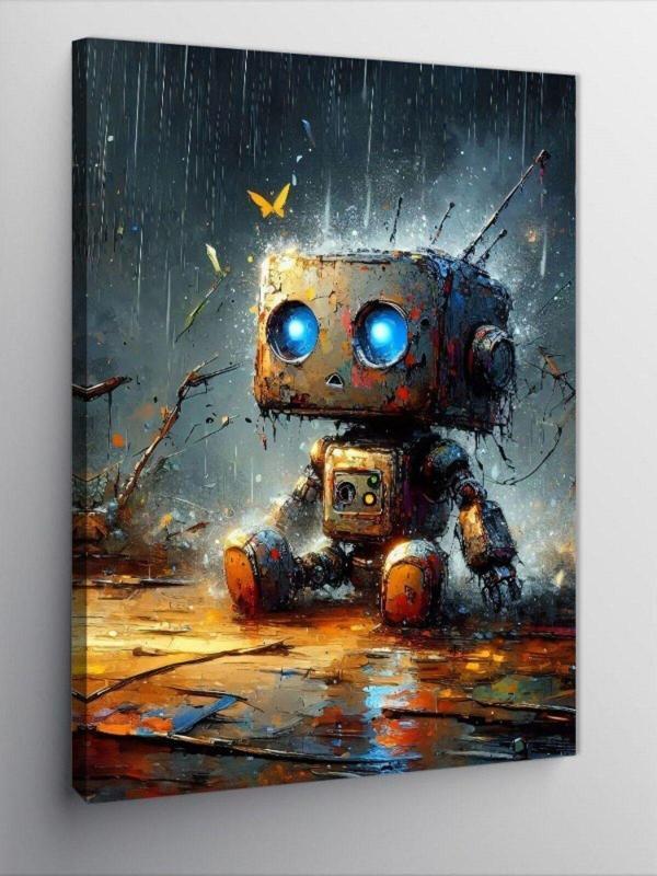 Ekart Kanvas Tablo Sevimli Robot - Image 1