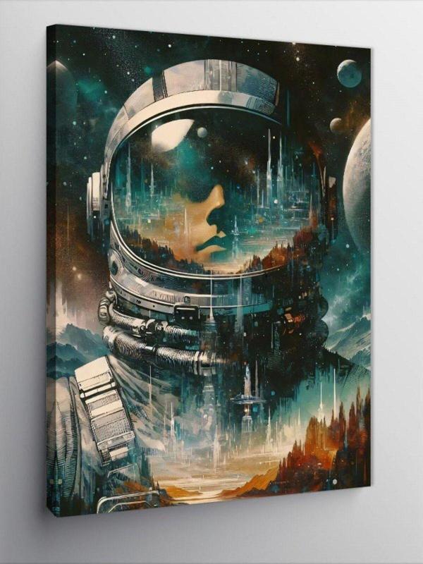 Ekart Kanvas Tablo Astronot Ve Uzay - Image 1