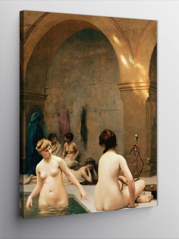 Ekart Kanvas Tablo Jean-Léon Gérôme Hamam Ve Havuz - Image 1