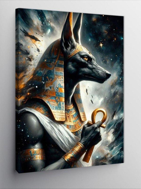 Ekart Kanvas Tablo Anubis Ve Ankh - Image 1