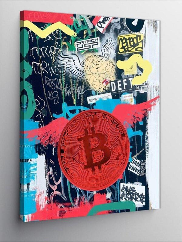 Ekart Kanvas Tablo Bitcoin Temalı - Image 1