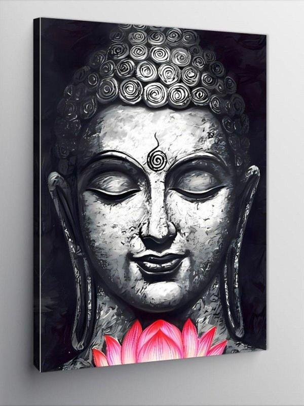 Ekart Kanvas Tablo Buda Heykeli - Image 1